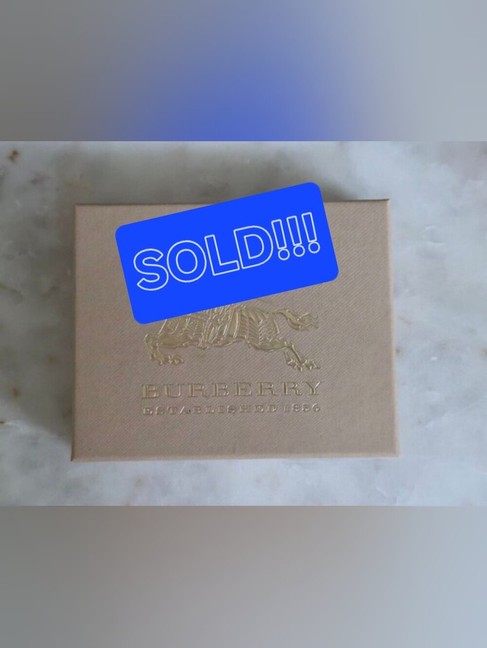 Burberry With Gold Logo Empty Gift Box
